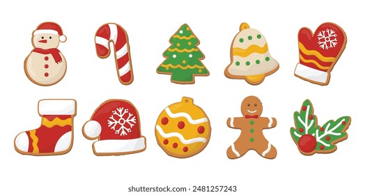 Christmas Cake Vector Element Set