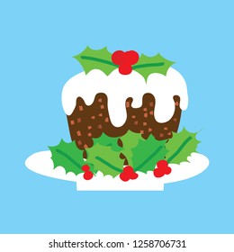 Christmas cake. Vector illustration