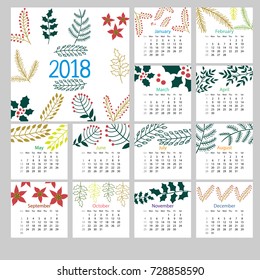 Christmas calendar 12 months 2018