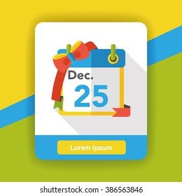 Christmas calendar flat icon