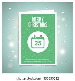 Christmas Calendar Icon Card