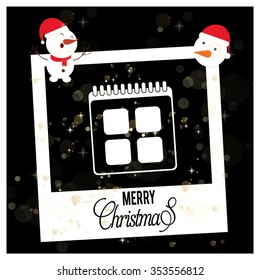 Christmas Calendar Icon Card