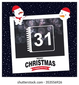 Christmas Calendar Icon Card