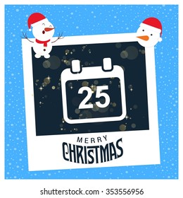 Christmas Calendar Icon Card