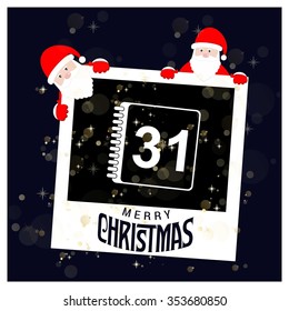 Christmas Calendar Icon Card