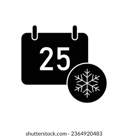 Christmas calendar icon design. isolated on white background. vector illustration