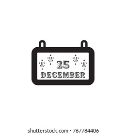christmas calendar icon. Christmas element. Premium quality graphic design. Signs, outline symbols collection, simple icon for websites, web design, mobile app on white background