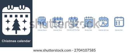 Christmas Calendar  icon sets collection