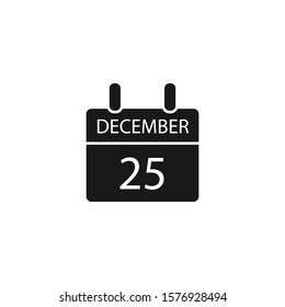 Christmas calendar icon vector, calendar 25 icon vector logo template