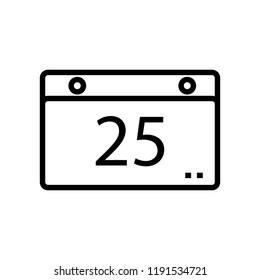Christmas calendar line icon