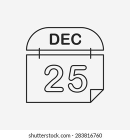 Christmas calendar line icon