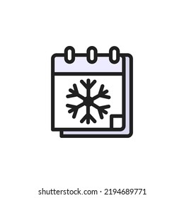 Weihnachtskalender Vektorsymbol für Web.