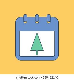 Christmas calendar. Vector illustration