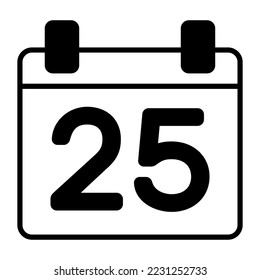 Christmas Calendar vector Mixed icon isolate on white background