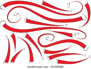 Christmas Calligraphic decorative elements with lines