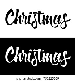Christmas calligraphy. Christmas creative typography. Vector illustration