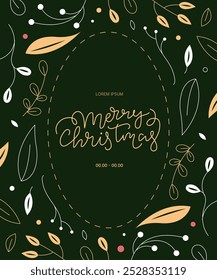 Christmas Calligraphy Line Luxury Frame