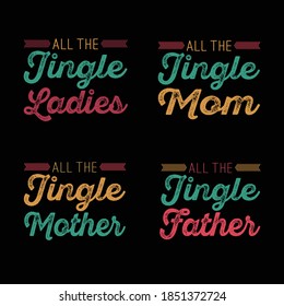 Christmas calligraphy quotes collection. silhouette, typography designs, decoration, cards, t shirts, mug, other prints elements, bundle