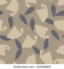 Christmas camouflage of various shades of beige and blue colors. It is a colorful seamless pattern that can be used as a camo print for clothing and background and backdrop or computer wallpaper