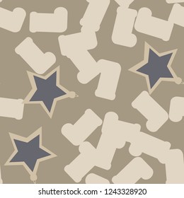 Christmas camouflage of various shades of beige and blue colors. It is a colorful seamless pattern that can be used as a camo print for clothing and background and backdrop or computer wallpaper