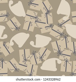 Christmas camouflage of various shades of beige and blue colors. It is a colorful seamless pattern that can be used as a camo print for clothing and background and backdrop or computer wallpaper