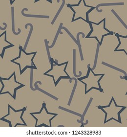 Christmas camouflage of various shades of beige and blue colors. It is a colorful seamless pattern that can be used as a camo print for clothing and background and backdrop or computer wallpaper