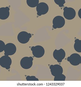 Christmas camouflage of various shades of beige and blue colors. It is a colorful seamless pattern that can be used as a camo print for clothing and background and backdrop or computer wallpaper