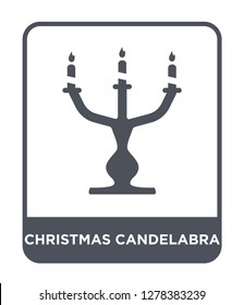 christmas candelabra icon vector on white background, christmas candelabra trendy filled icons from Christmas collection, christmas candelabra vector illustration