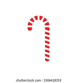 christmas candi icon. flat illustration of xmas candy vector