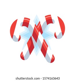 Christmas candies decoration vector illustration