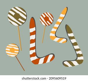 Christmas candies of different colors