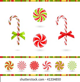 christmas candies set (vector)