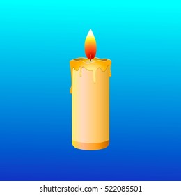 Christmas candle with fire