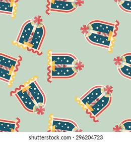 Christmas candle flat icon, eps10 seamless pattern background