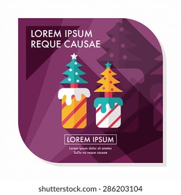 Christmas candle flat icon with long shadow,eps10