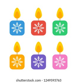 Christmas candle flat icon. You can be used Christmas candle icon for several purposes like: websites, UI, UX, print templates, promotional materials, info-graphics, web and mobile phone apps.