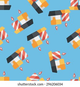 Christmas candle flat icon,eps10 seamless pattern background