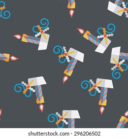 Christmas candle flat icon,eps10 seamless pattern background