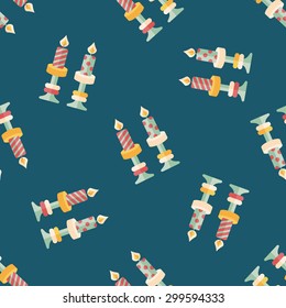Christmas candle flat icon,eps10 seamless pattern background