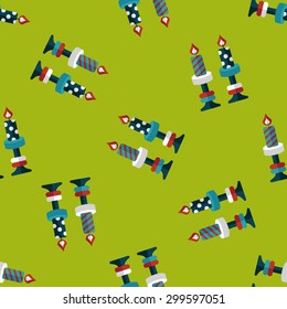 Christmas candle flat icon,eps10 seamless pattern background