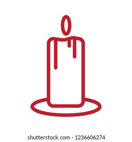 Christmas candle icon