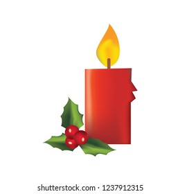 Christmas candle icon