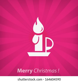 Christmas candle ( christmas icon )