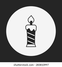Christmas candle icon
