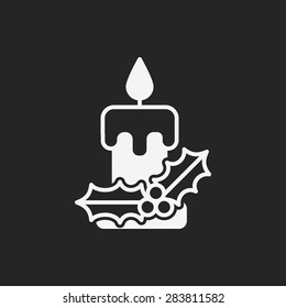 Christmas candle icon