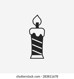 Christmas candle icon