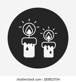 Christmas candle icon