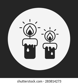Christmas candle icon