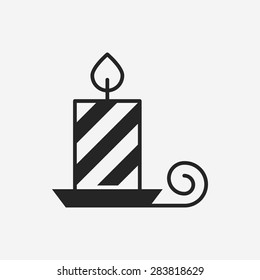 Christmas candle icon