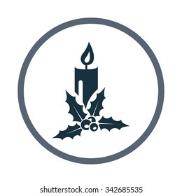 Christmas candle icon